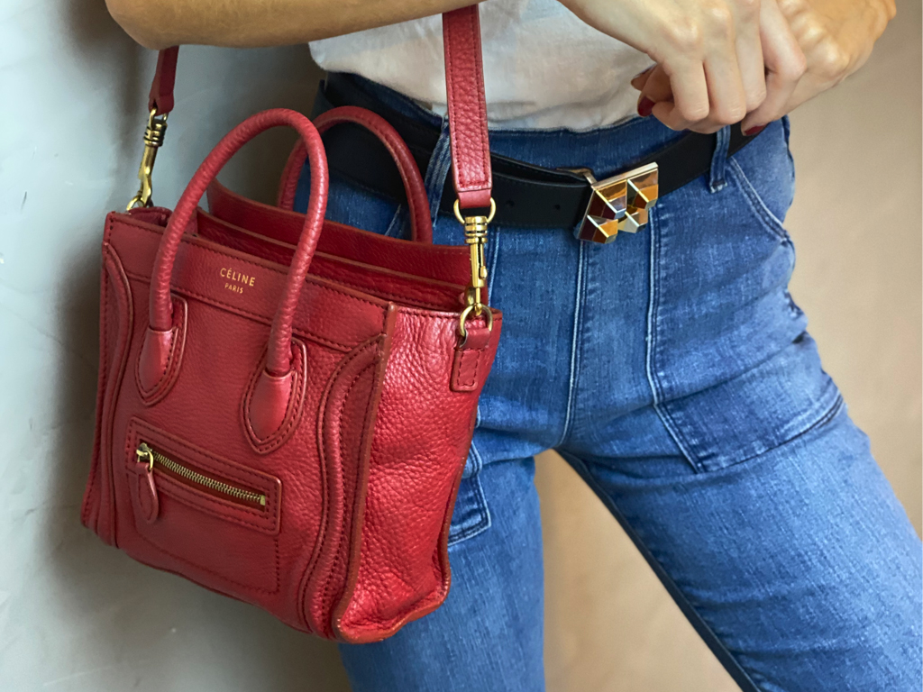 Foto Céline Phantom Luggage vermelha para post de bolsa das fashionistas