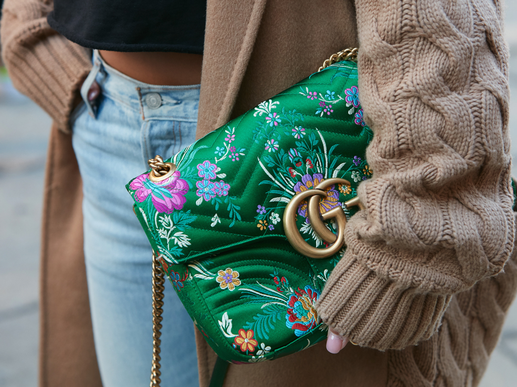 Bolsa Gucci para post sobre bolsas de tecido