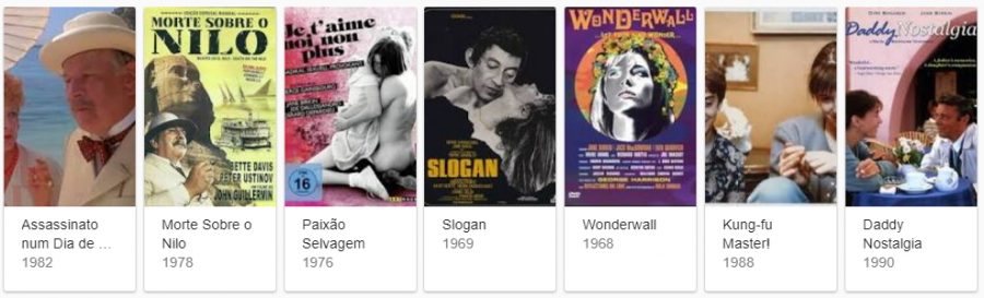 Alguns filmes de Jane Birkin