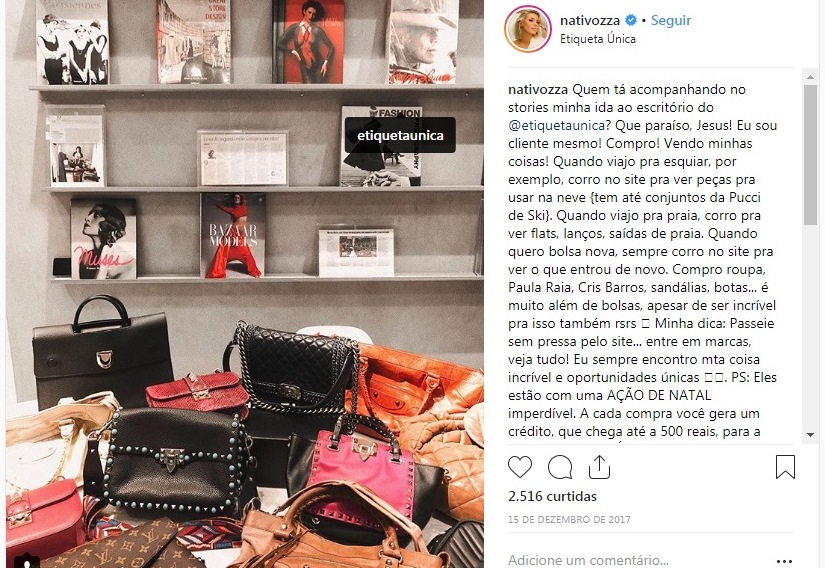 Nati Vozza conta sua experiência de compra e venda no Etiqueta Única