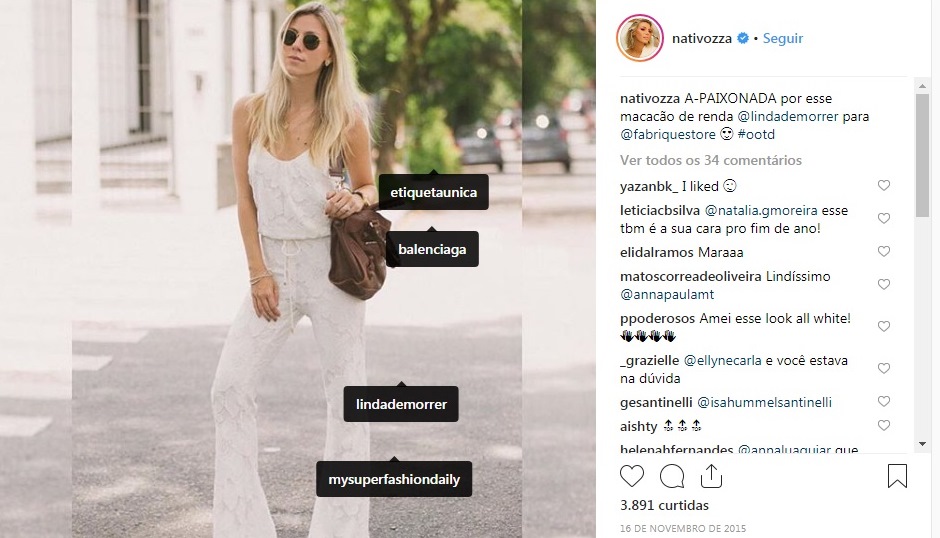 Nati Vozza usa bolsa Balenciaga comprada no Etiqueta Única.