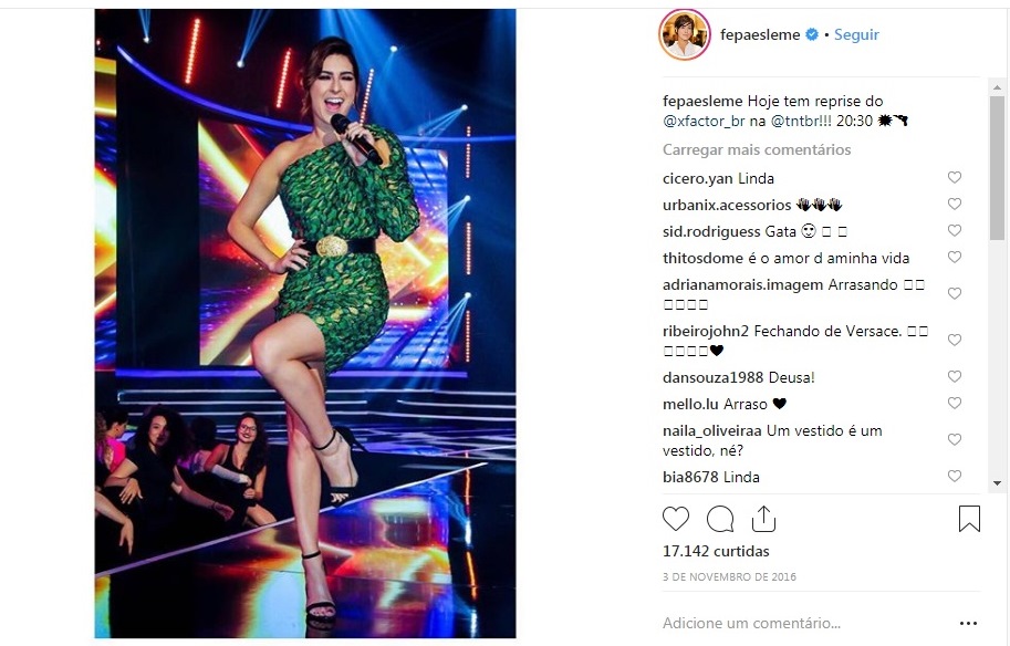 Fernanda Paes Leme usa vestido comprado no Etiqueta Única