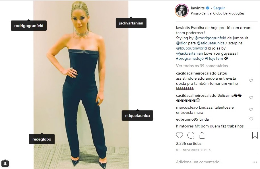 Danielle Winits usa macacão Dior comprado no Etiqueta Única.