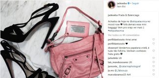 Jade Seba compra sandália Prada e bolsa Balenciaga no Etiqueta Única.
