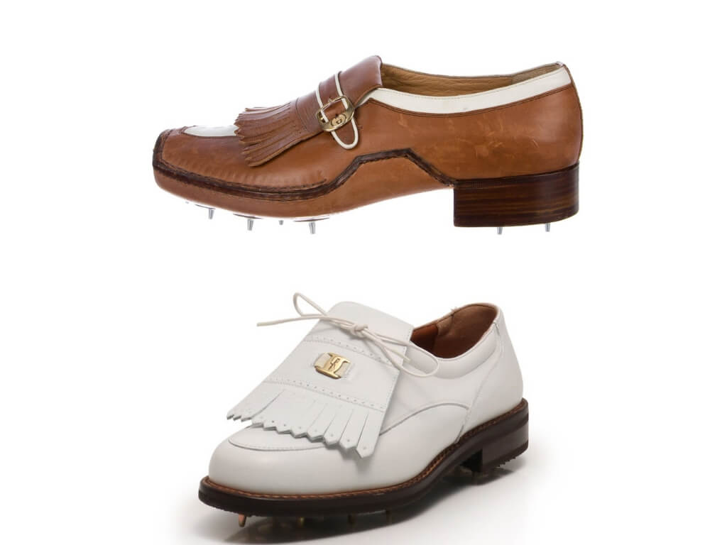 Sapatos da Gucci e Salvatore Ferragamo em couro, feitos para a prática do esporte