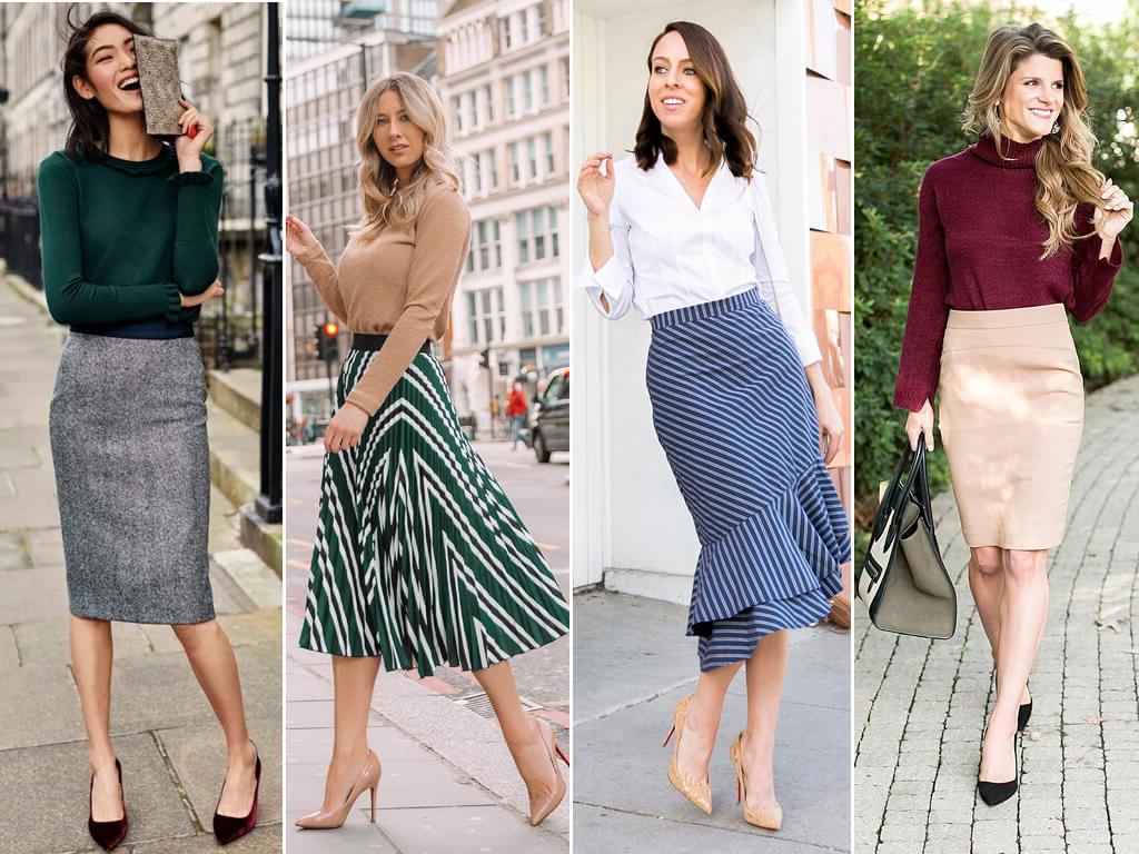 A saia é um item clássico em looks de trabalho. Seja qual modelo for o seu favorito, ela é sofisticada e elegante.