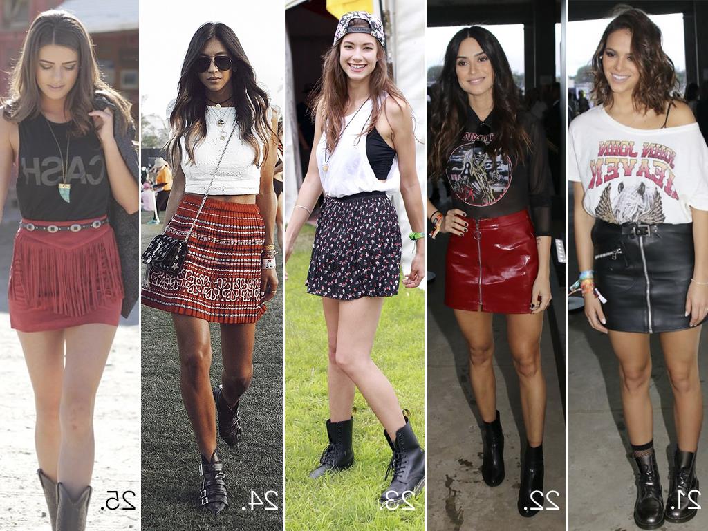 O combod e saia + blusa é outro clássico de festivais! A blusa, que é uma peça despojada, quebra o estilo delicado da saia.