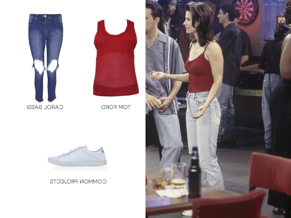 Monica possui um estilo mais simples e que preza pelo conforto. Seu look pode ser usado atualmente e é perfeito para o dia a dia.