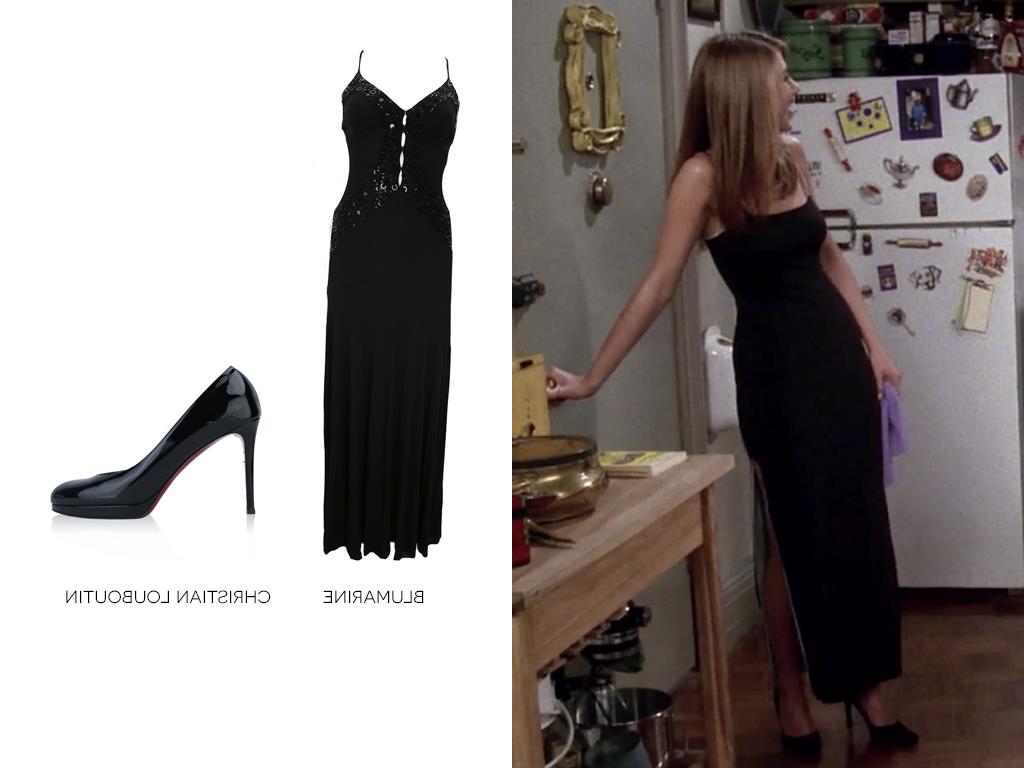 O vestido longo preto é discreto, elegante e o detalhe da fenda profunda dá um toque sexy.