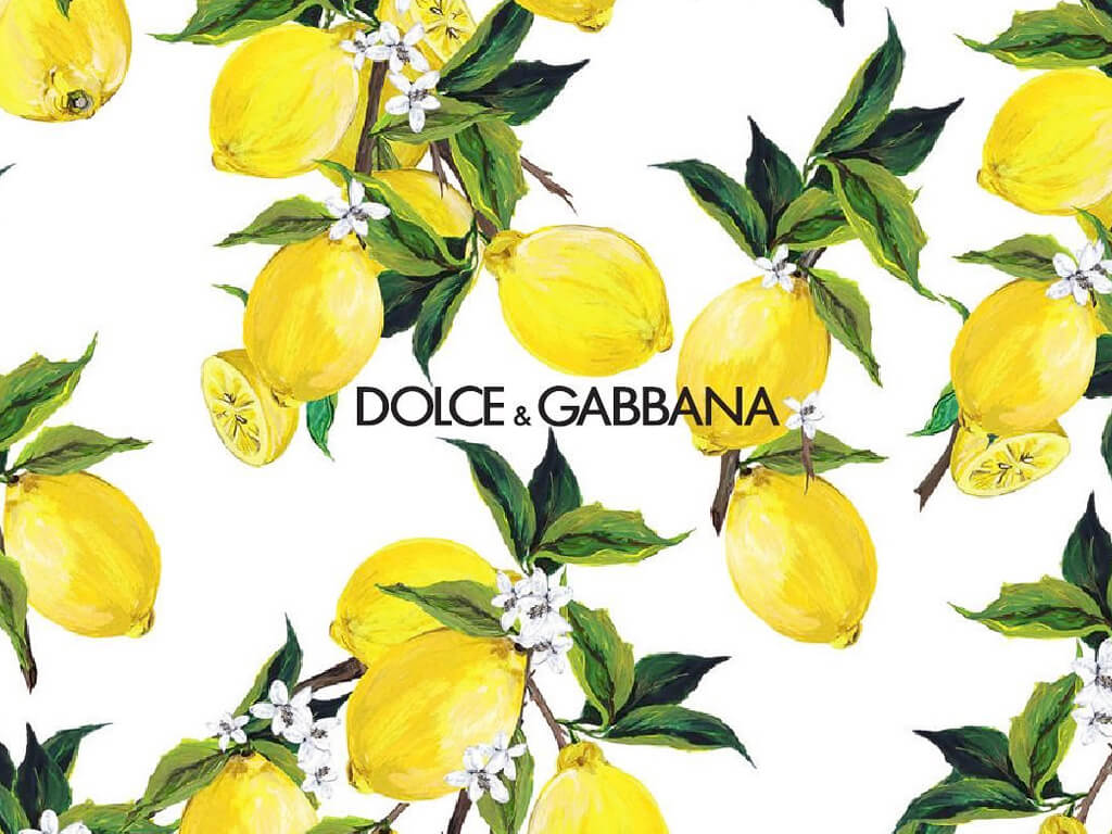 A estampa Lemons foi introduzida na coleção de verão 2016 da Dolce & Gabbana.