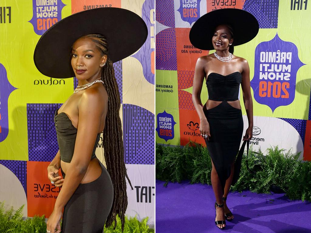 Iza usou um vestido preto cheio de estilo que foi assinado por Helo Rocha para o Atelier Le Lis.
