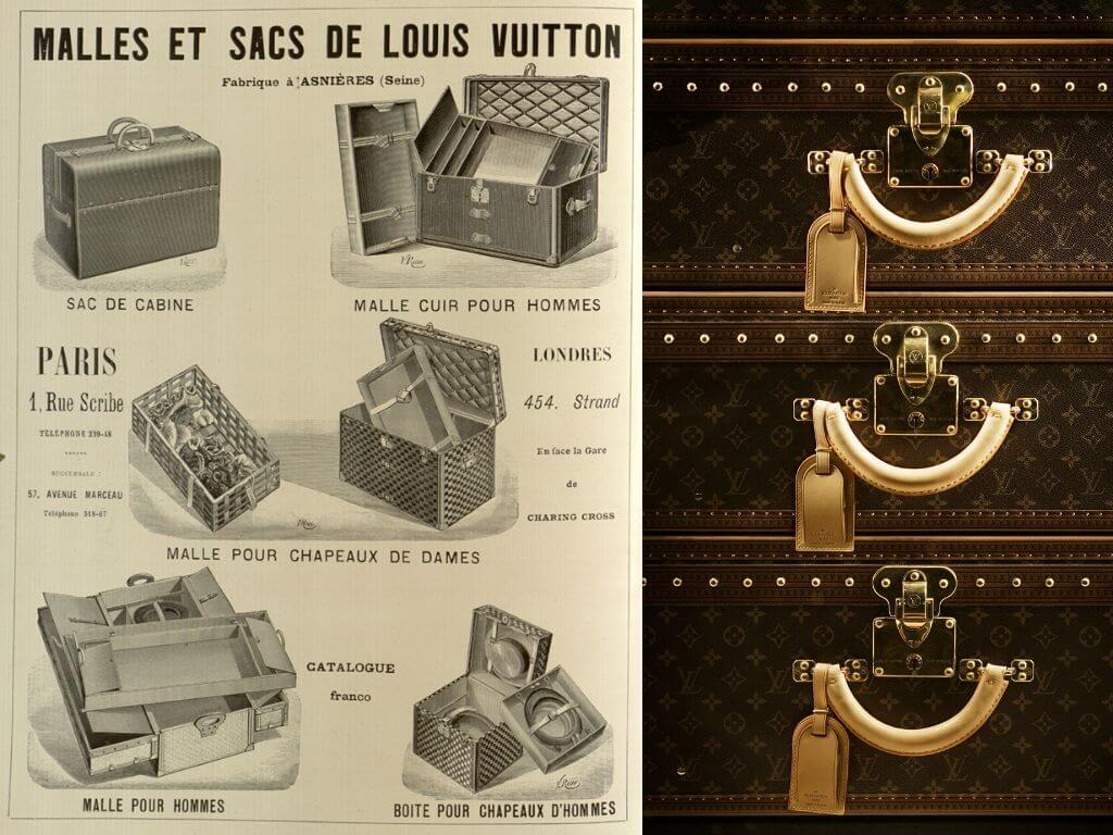 As malas Louis Vuitton são fabricadas desde o início da empresa e continuam sendo uma das principais escolhas de quem deseja viajar sem deixar de lado o luxo e qualidade da marca.