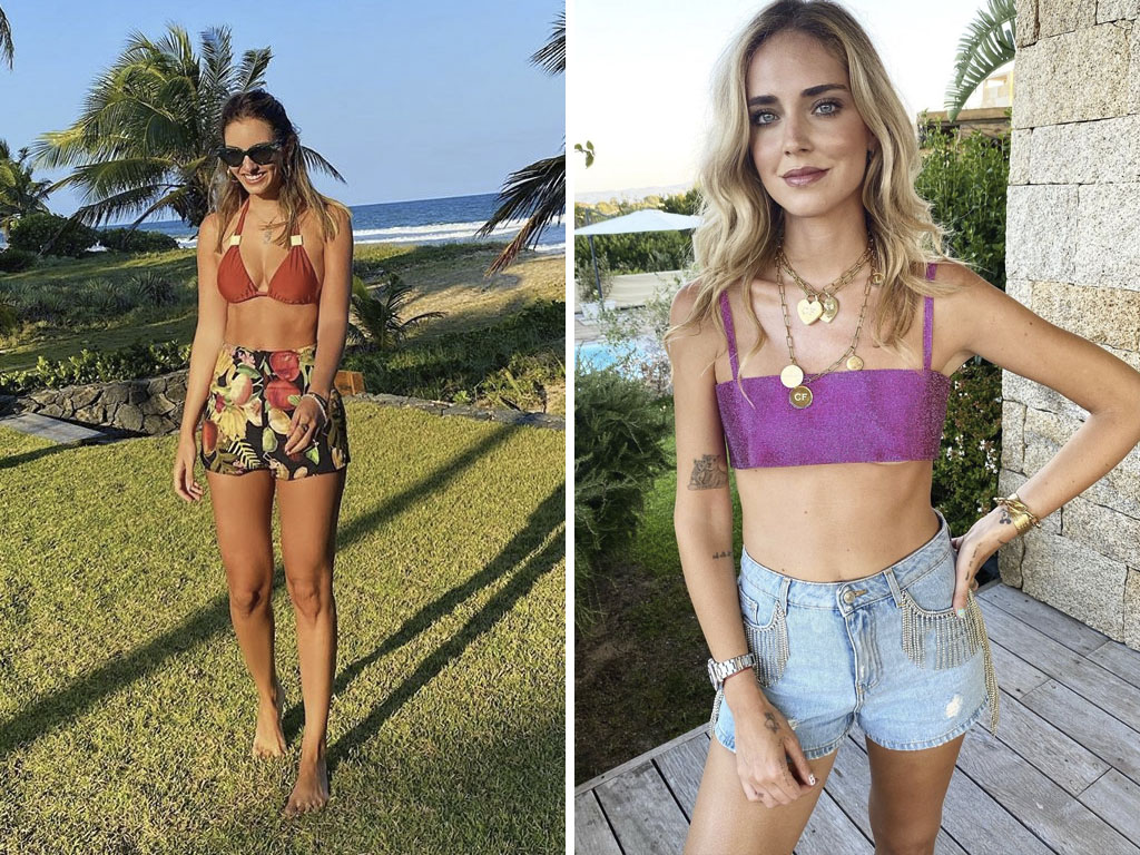 Foto 1: Reprodução/Instagram @lelesaddi; Foto 2: Reprodução/Instagram @chiaraferragni. Clique na imagem e confira peças similares!