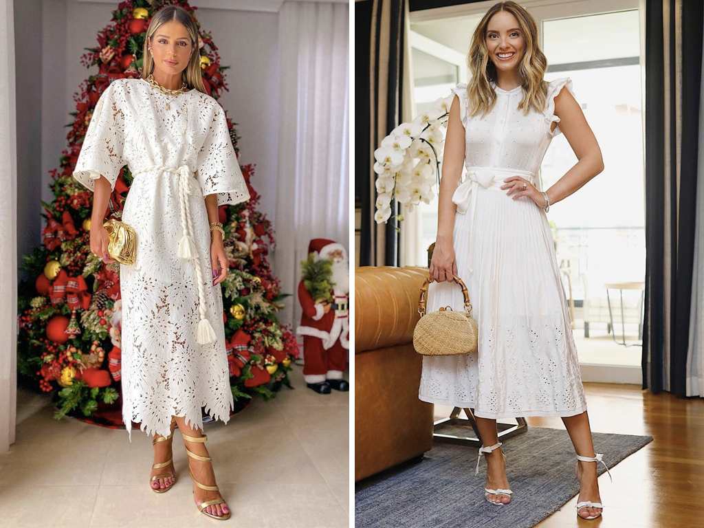 Foto 1: Reprodução/Instagram @thassianaves; Foto 2: Reprodução/Instagram @lelesaddi. Clique na imagem e confira mais modelos de vestido!