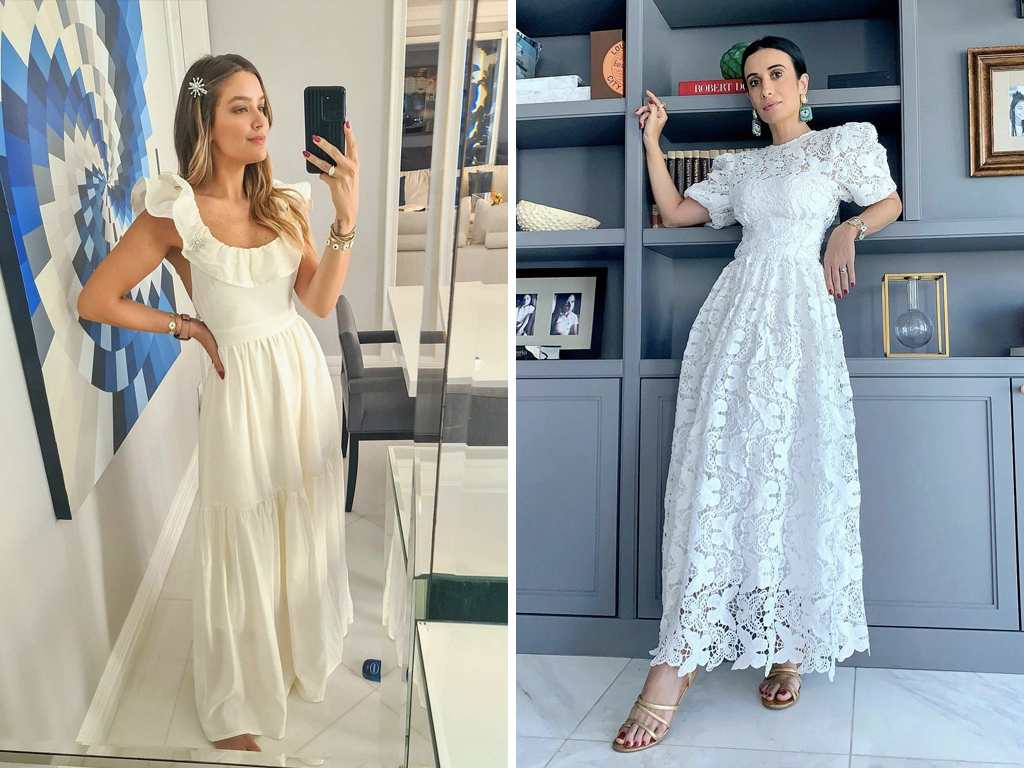 Foto 1: Reprodução/Instagram @matranchesi; Foto 2: Reprodução/Instagram @silviabraz. Clique na imagem e confira mais modelos de vestido!